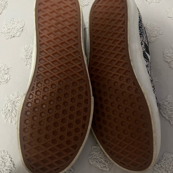 Vans patchwork floral multi marshmallow sneakers size 8.5 - Picture 4 of 6